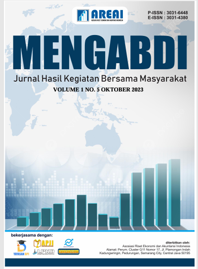 					View Vol. 1 No. 5 (2023): Oktober : MENGABDI : Jurnal Hasil Kegiatan Bersama Masyarakat
				